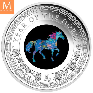 2026 Australia 1 oz Sølv Opal Lunar Horse kvalitet Proof