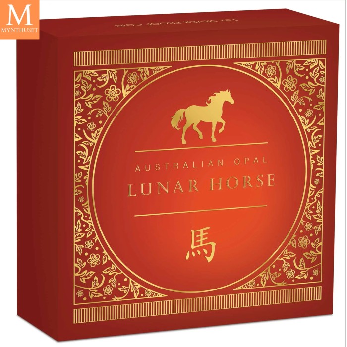 2026 Australia 1 oz Sølv Opal Lunar Horse kvalitet Proof