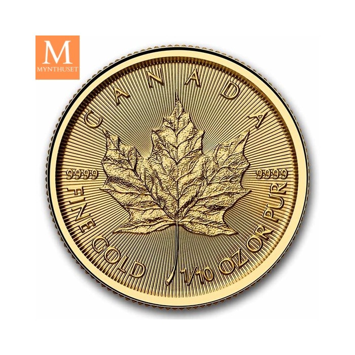 2026 Canada MAPLE LEAF 1/10 OZ GULL KVALITET BU