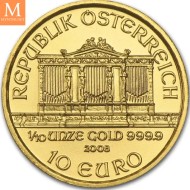 2013 Østerrike 1/10 oz Gull Philharmoniker BU i kapsel