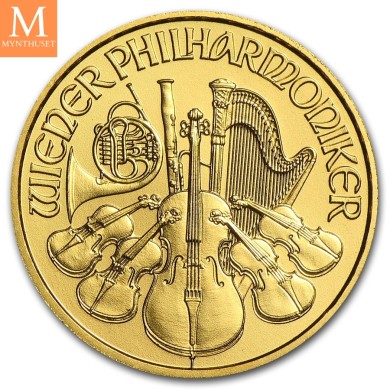 2013 Østerrike 1/10 oz Gull Philharmoniker BU i kapsel