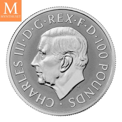 2026 UK 1 oz platina Tudor Beasts Queens Lion BU i kapsel