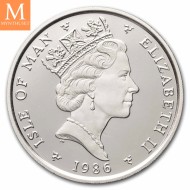 1986 Isle of Man 1 oz Platina Noble BU i kapsel
