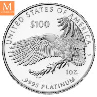 2025 USA 100 Dollar W 1oz Platinum Eagle Proof med bevis og skrin