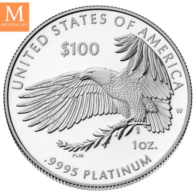 2025 USA 100 Dollar W 1oz Platinum Eagle Proof med bevis og skrin