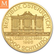 1996 Østerrike 1 oz Gull Philharmoniker BU i kapsel