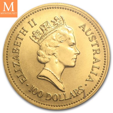 1987 Australia NUGGET "Welcome Stranger" 1 OZ GULL 9999 i KVALITET BU I KAPSEL
