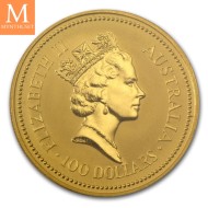 1988 Australia NUGGET "Welcome Stranger" 1 OZ GULL 9999 i KVALITET BU I KAPSEL