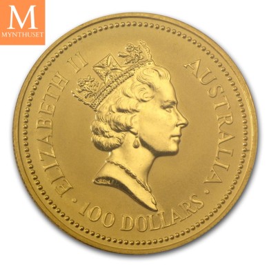1988 Australia NUGGET "Welcome Stranger" 1 OZ GULL 9999 i KVALITET BU I KAPSEL