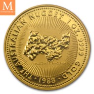 1997 Australia NUGGET 1 OZ GULL 9999 i KVALITET BU I KAPSEL