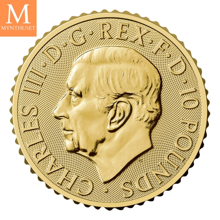 2024 Storbritannia Royal Arms 1/10 oz Gull BU I Kapsel