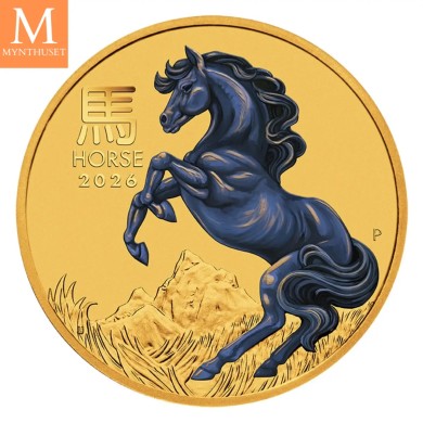 2026 Australia 1/10 oz Gull Lunar S3 Year of the Horse Color kvalitet BU i kapsel
