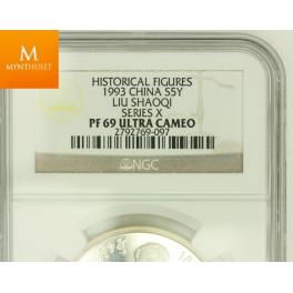 CHINA: 5 Yuan 1993 Liu Shaoqu PF69 Ultra Cameo 