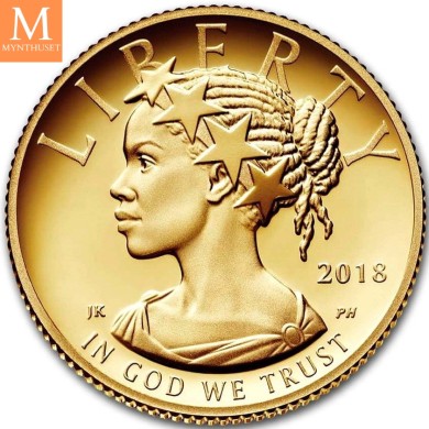 2018 USA 1/10 oz Gull Liberty kvalitet proof i originalt skrin med ekthetsbevis