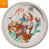 1 OZ 2016 AUSTRALIA MONKEY KING COLORIZED .999 sølv mynt i kvalitet BU