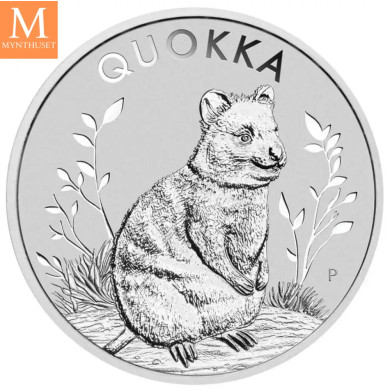 2023 Australia 1 oz Sølv Quokka BU Med Kapsel
