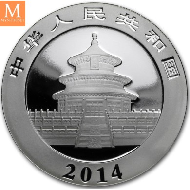 2014 KINA 1 OZ SØLV PANDA BU M/KAPSEL