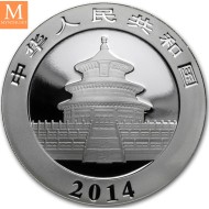 2014 KINA 1 OZ SØLV PANDA BU M/KAPSEL