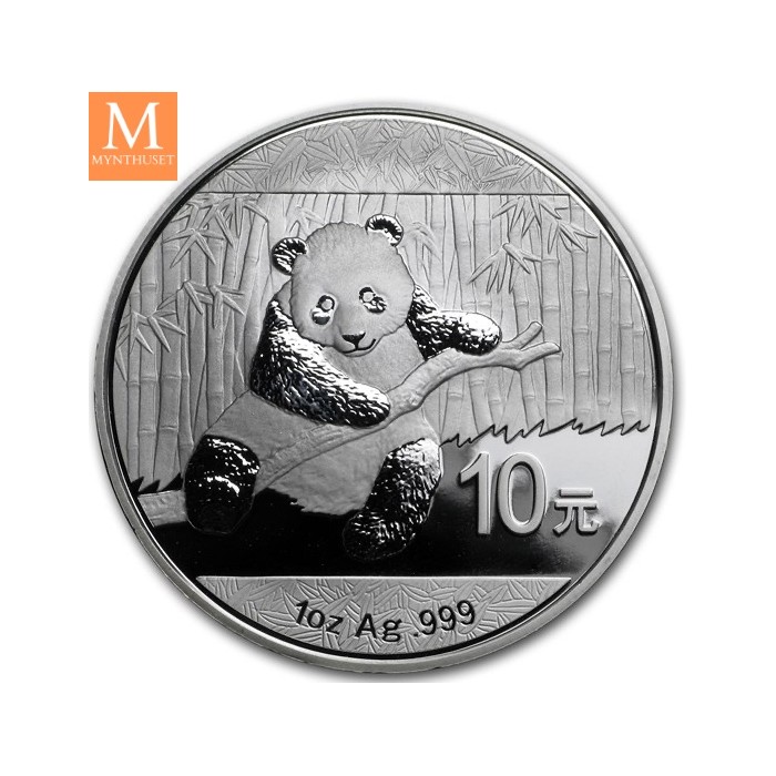 2014 KINA 1 OZ SØLV PANDA BU M/KAPSEL