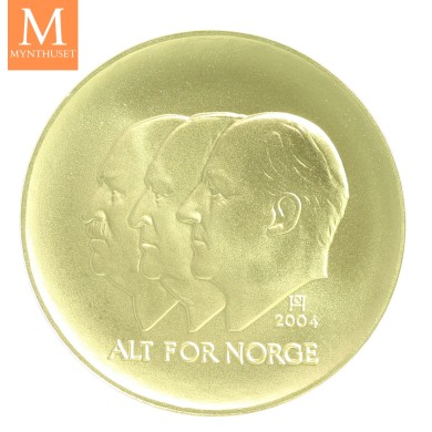 2004 1500 Kroner Gull unionsoppløsningen 100 år Olje 1/2 Oz Gull