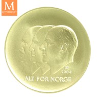 2004 1500 Kroner Gull unionsoppløsningen 100 år Olje 1/2 Oz Gull