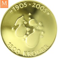 2005 1500 Kroner Gull unionsoppløsningen 100 år Landbruk 1/2 Oz Gull