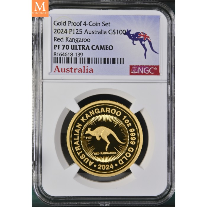 2024 Australia 1 oz Red Kangaroo Gold Coin NGC PF70