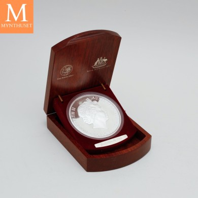 2000 Australia 1 kilo Sølv Sydney OL kvalitet BU i kapsel originalt skrin