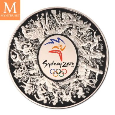 2000 Australia 1 kilo Sølv Sydney OL kvalitet BU i kapsel originalt skrin