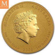 2008 Australia 1 oz Gull Lunar Series 2 Year of the Mouse kvalitet BU i kapsel