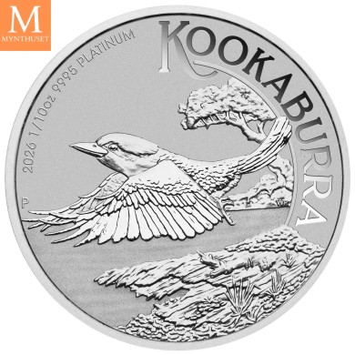 2026 Australia KOOKABURRA 1/10 OZ platina kvalitet BU i kapsel