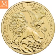 2026 Storbritannia 1 oz Gull Lion and Eagle kvalitet BU i Kapsel