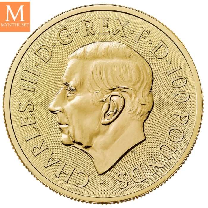 2026 Storbritannia 1 oz Gull Lion and Eagle kvalitet BU i Kapsel