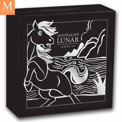 2026 Australia 2 oz Sølv Lunar S3 Year of the Horse Antiqued med skrin og enkhetsbevis