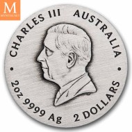 2026 Australia 2 oz Sølv Lunar S3 Year of the Horse Antiqued med skrin og enkhetsbevis