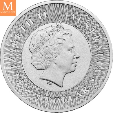 2018 Australia Tube Sølv Kangaroo 25 stk 1 oz  BU i tube (25 ozt)