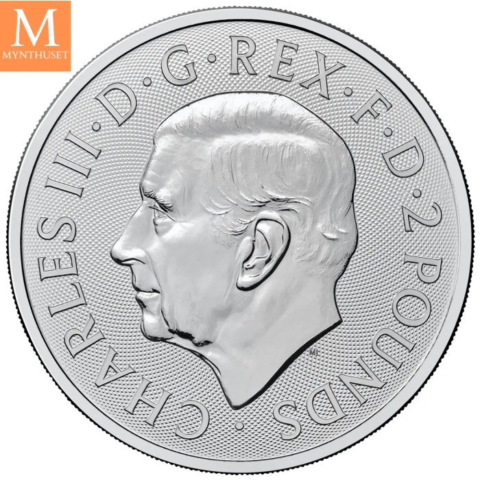 2026 Storbritannia 1 oz Sølv Lion and Eagle kvalitet BU i Kapsel