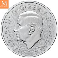 2026 Storbritannia 1 oz Sølv Lion and Eagle kvalitet BU i Kapsel