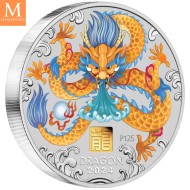 2024 Australia YEAR OF THE  DRAGON 30 DOLLAR 1 KILO  LUNAR III MED GULL "PRIVY MARK" KVALITET BU