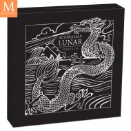 2024 Australia YEAR OF THE  DRAGON 30 DOLLAR 1 KILO  LUNAR III MED GULL "PRIVY MARK" KVALITET BU