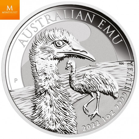 Australia 2020 Emu1 oz  .9999 Sølv mynt i kvalitet BU