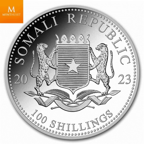 2023 Somalia 1 oz Sølv Elephant BU