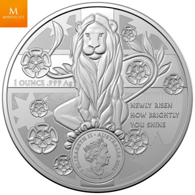 Australia 2022 KANGAROO "NEW SOUTH WALES" 1 OZ SØLV 999 KVALIITET BU I KAPSEL