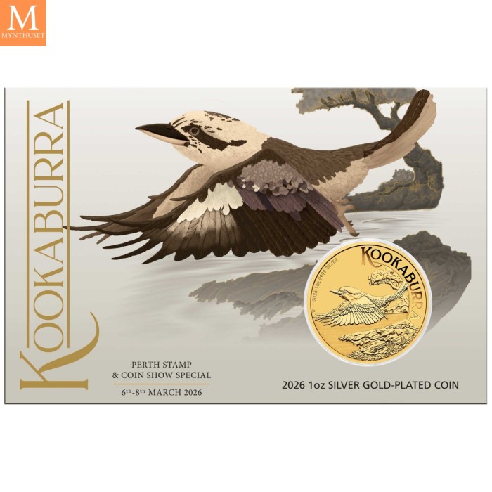 2026 Australia KOOKABURRA gullbelagt 1 OZ kvalitet BU i kapsel