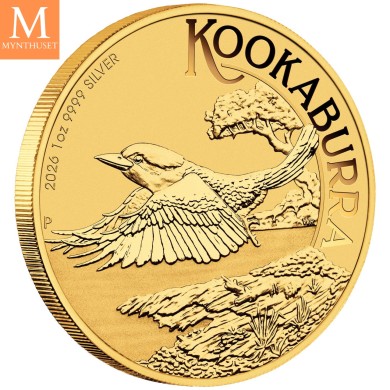 2026 Australia KOOKABURRA gullbelagt 1 OZ kvalitet BU i kapsel