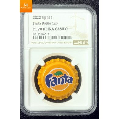 Fiji 2020 sølv 1 dollar Sprite kvalitet proof, NGC PF70 UC