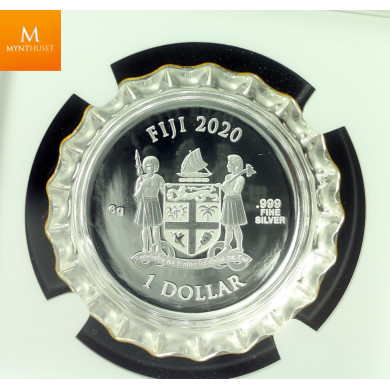 Fiji 2020 sølv 1 dollar Sprite kvalitet proof, NGC PF70 UC