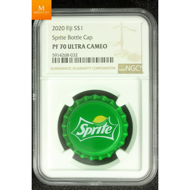 Fiji 2020 sølv 1 dollar Sprite kvalitet proof, NGC PF70 UC