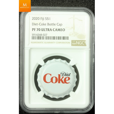 Fiji 2020 sølv 1 dollar Sprite kvalitet proof, NGC PF70 UC