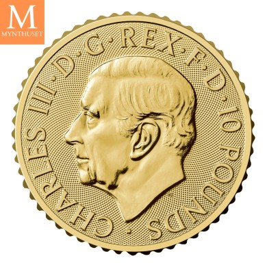 2024 Storbritannia Royal Arms 1/10 oz Gull BU I Kapsel